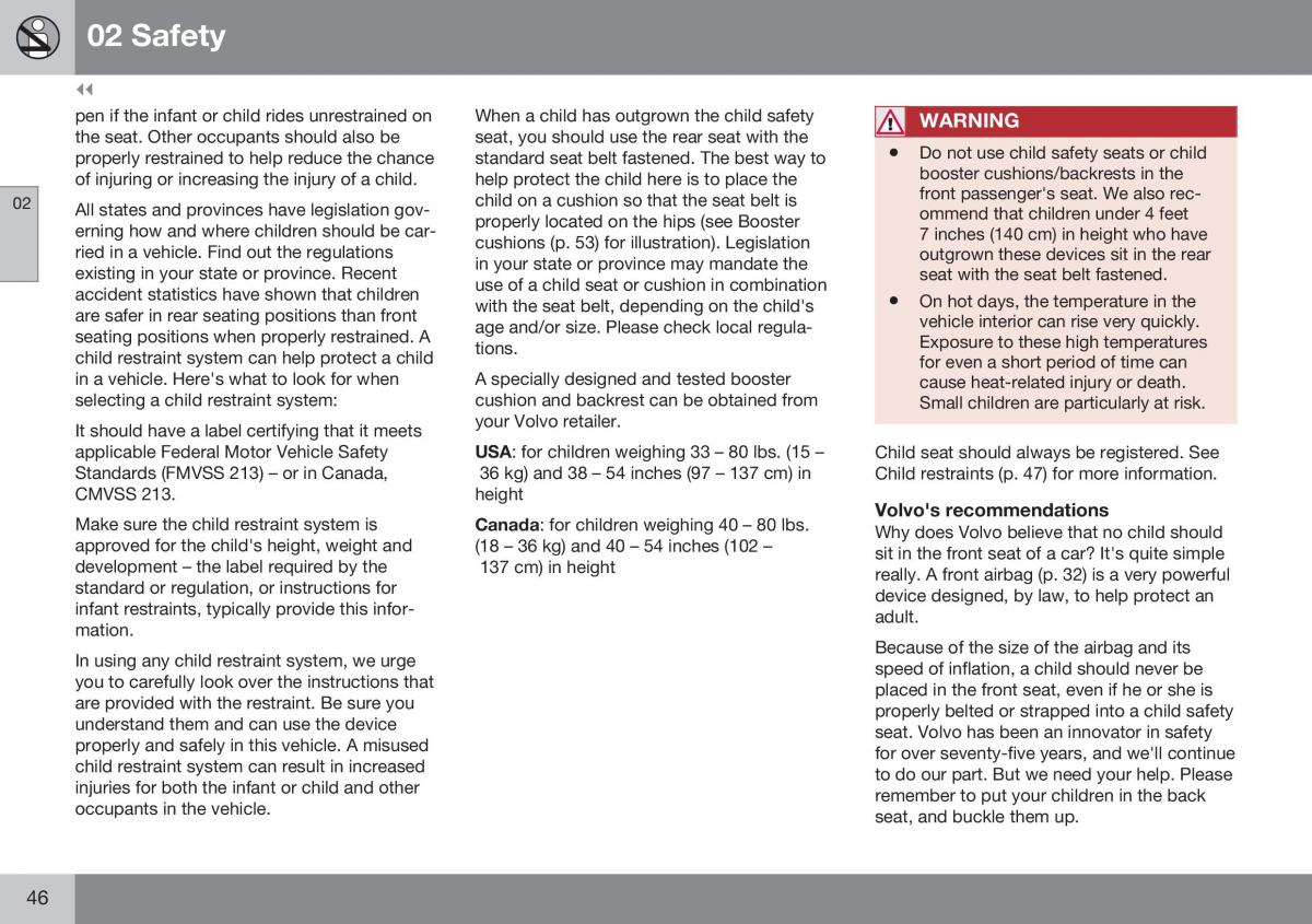 Volvo XC70 Cross Country II 2 owners manual / page 48