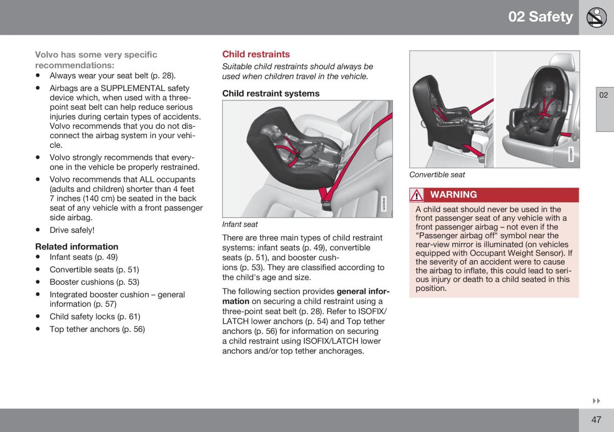 Volvo XC70 Cross Country II 2 owners manual / page 49