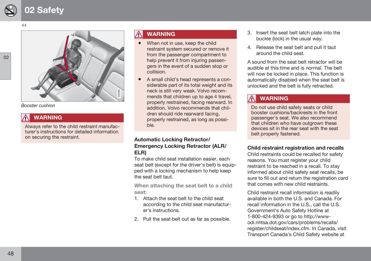 Volvo XC70 Cross Country II 2 owners manual / page 50