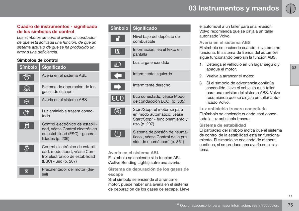 Volvo XC70 Cross Country II 2 manual del propietario / page 77