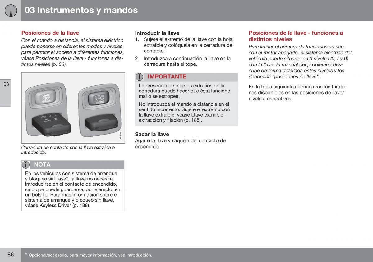 Volvo XC70 Cross Country II 2 manual del propietario / page 88