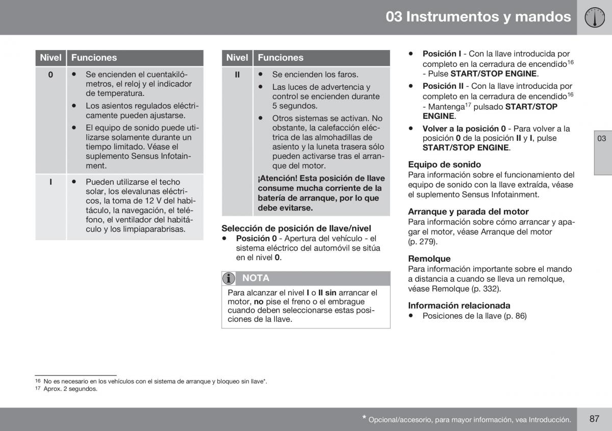 Volvo XC70 Cross Country II 2 manual del propietario / page 89