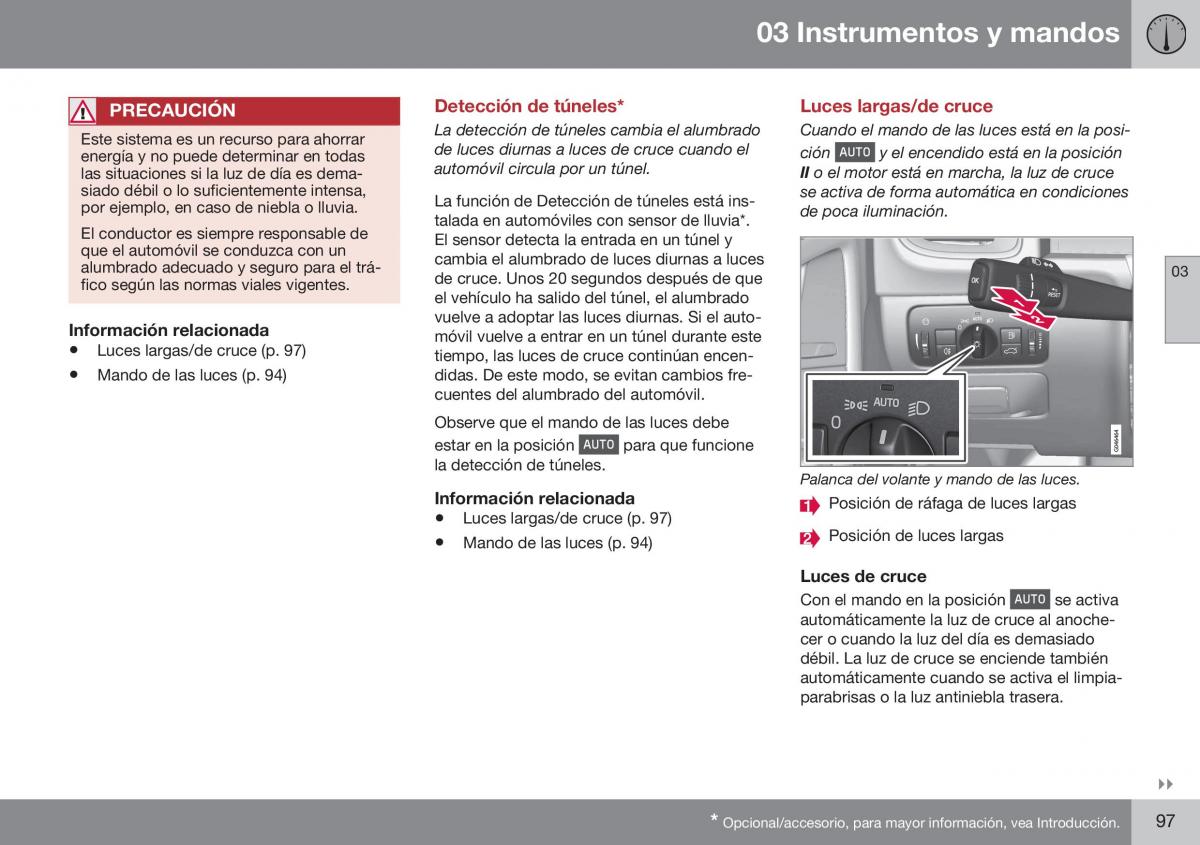 Volvo XC70 Cross Country II 2 manual del propietario / page 99