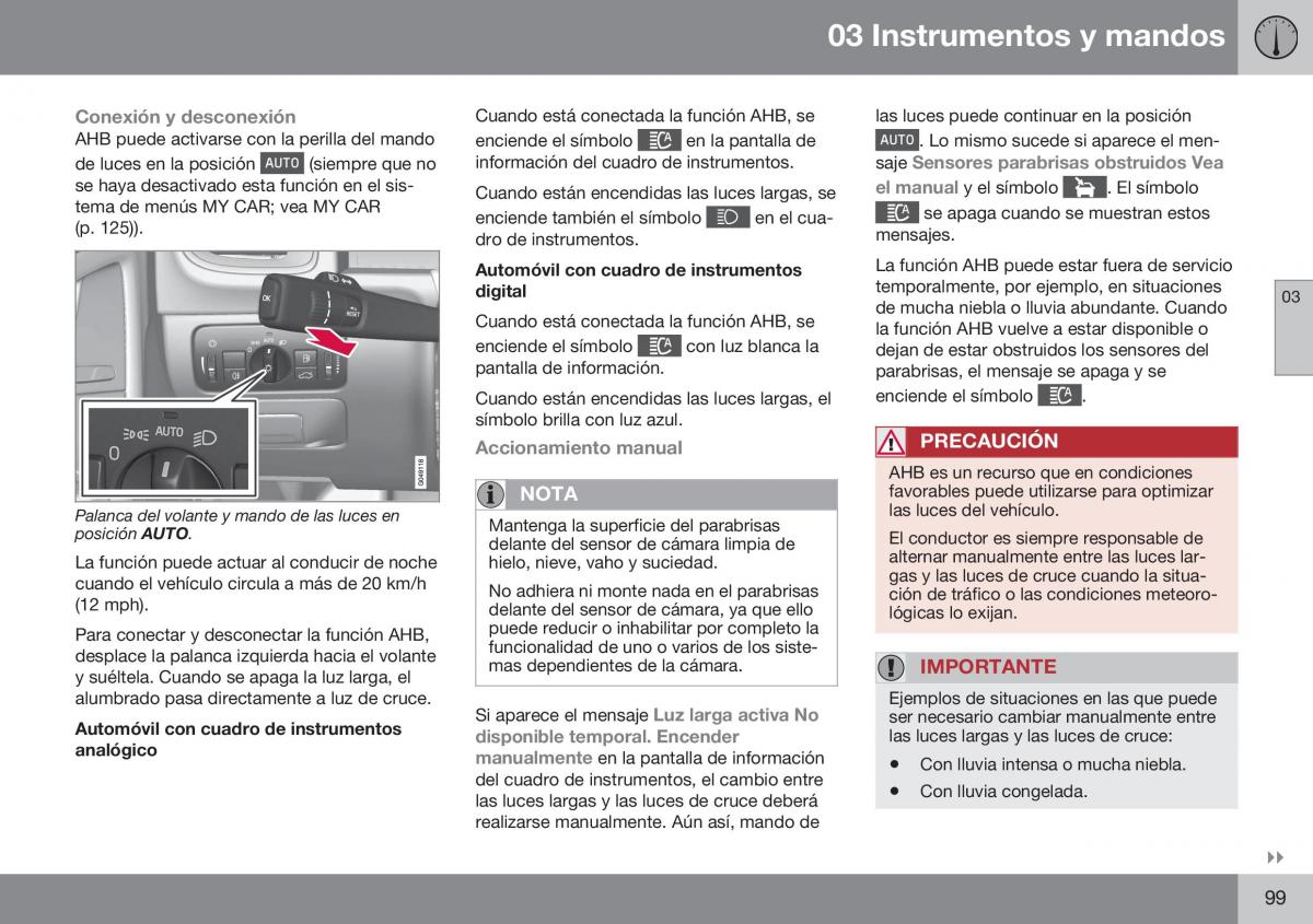 Volvo XC70 Cross Country II 2 manual del propietario / page 101