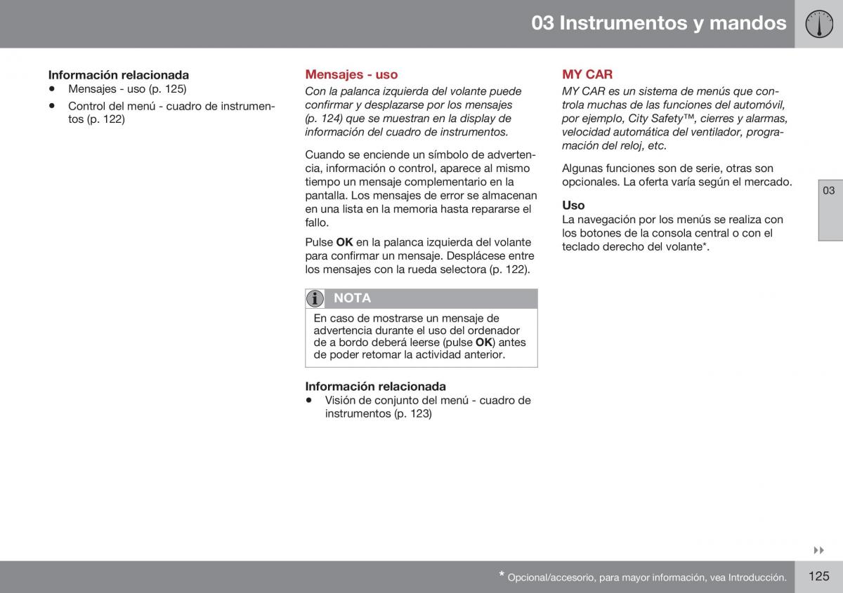 Volvo XC70 Cross Country II 2 manual del propietario / page 127