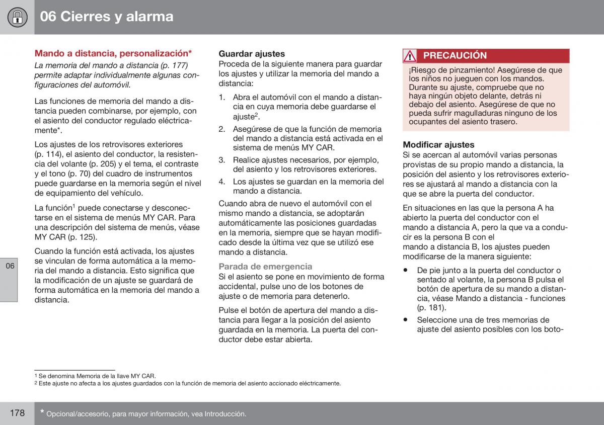 Volvo XC70 Cross Country II 2 manual del propietario / page 180