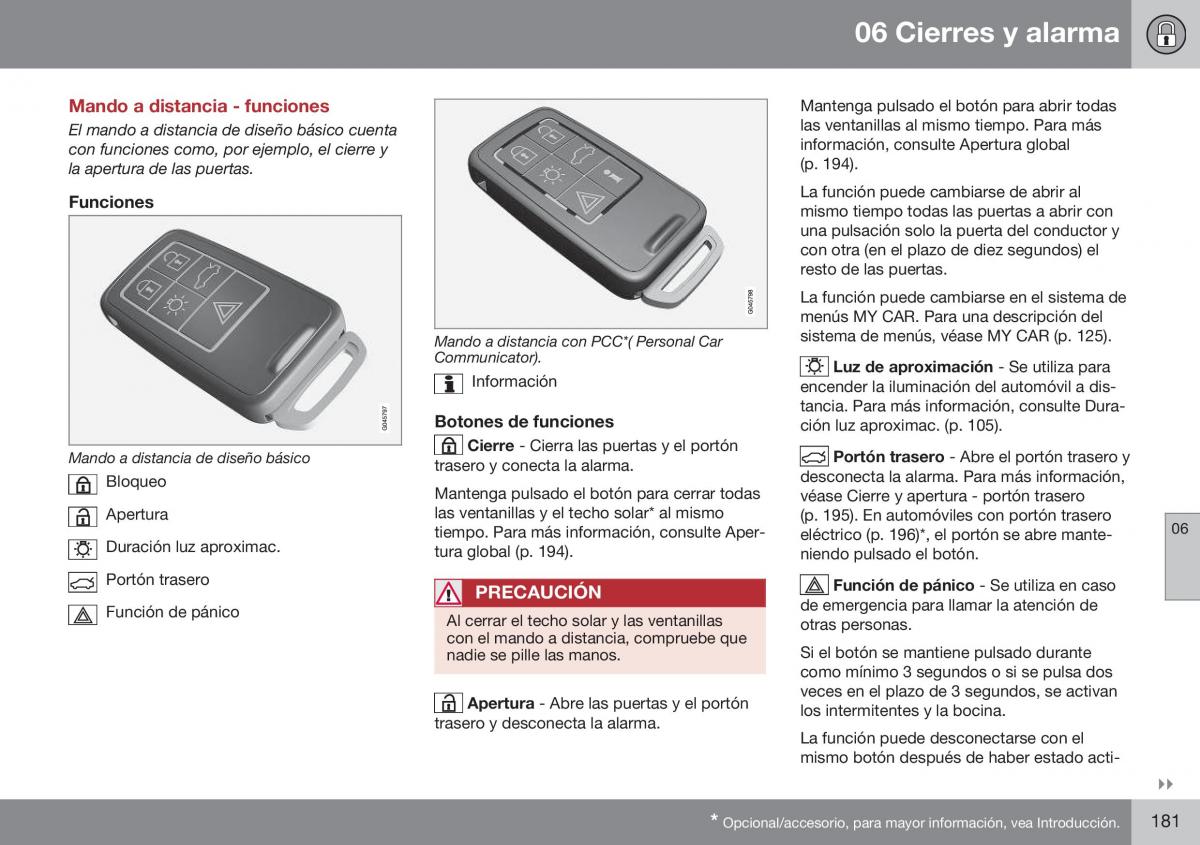 Volvo XC70 Cross Country II 2 manual del propietario / page 183