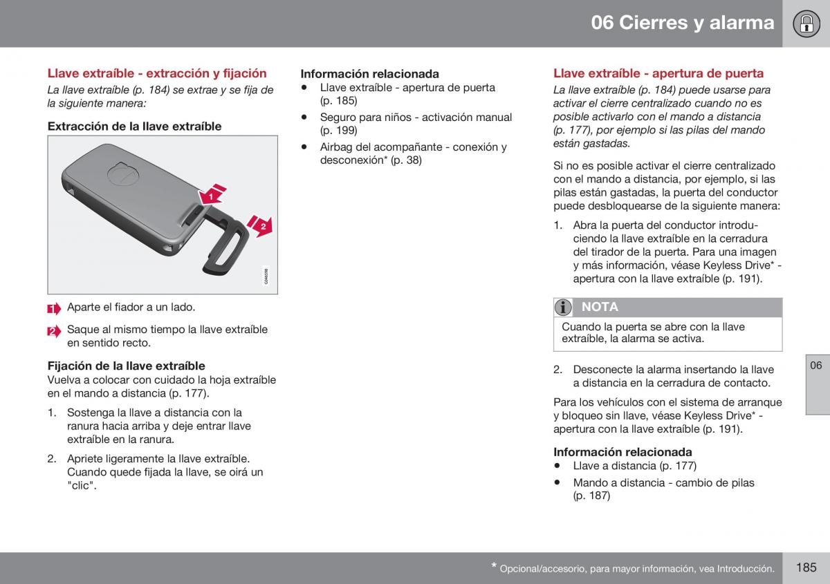 Volvo XC70 Cross Country II 2 manual del propietario / page 187