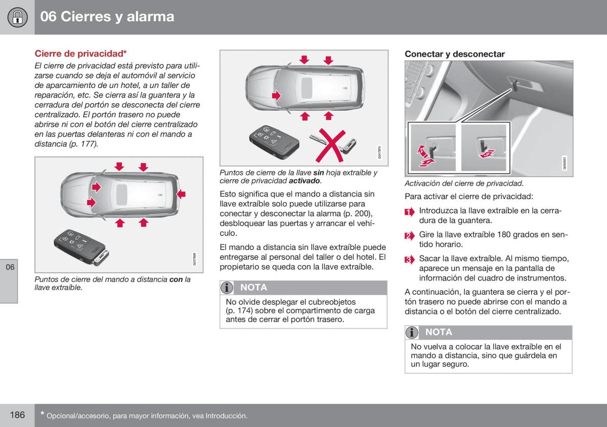 Volvo XC70 Cross Country II 2 manual del propietario / page 188