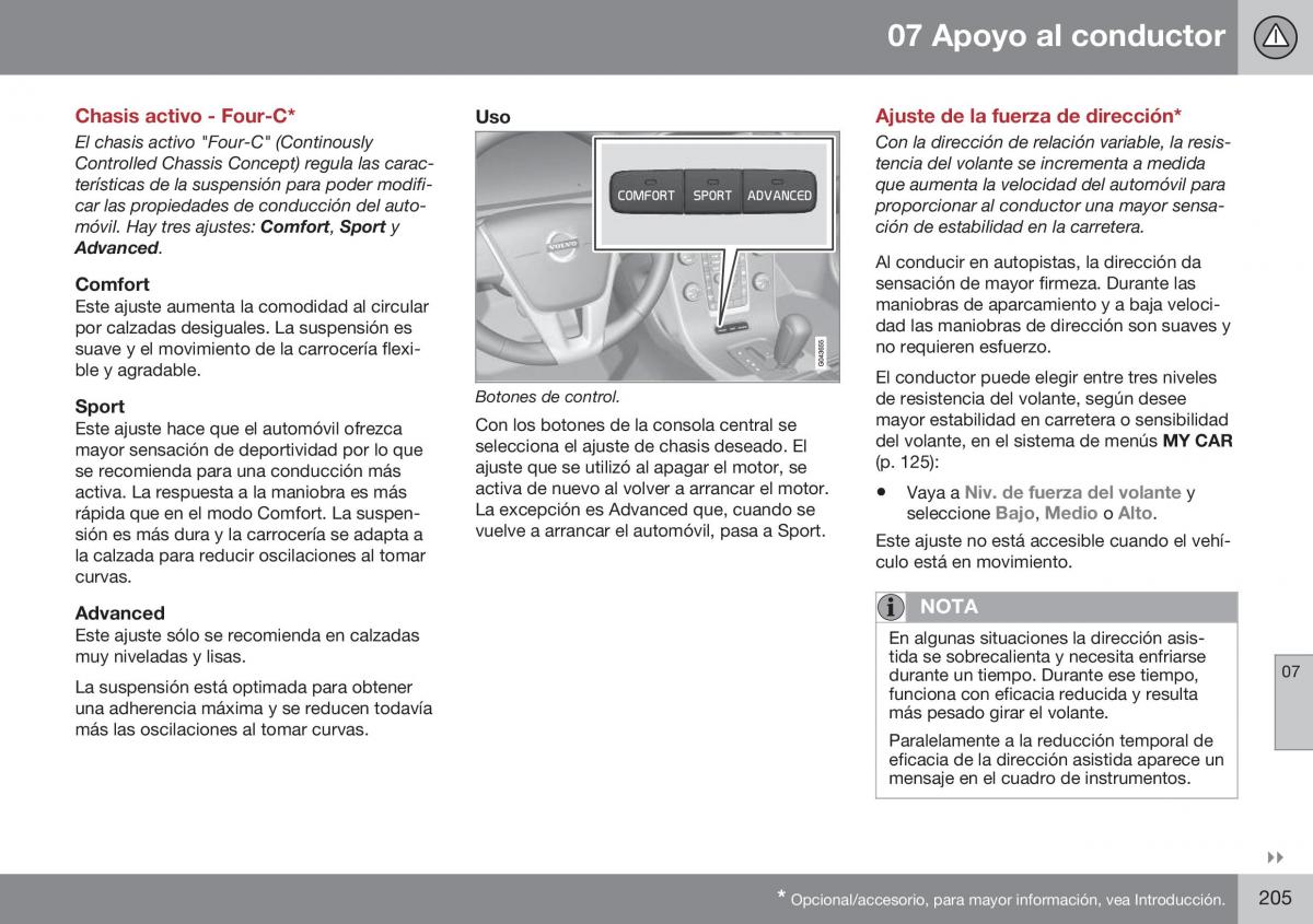 Volvo XC70 Cross Country II 2 manual del propietario / page 207