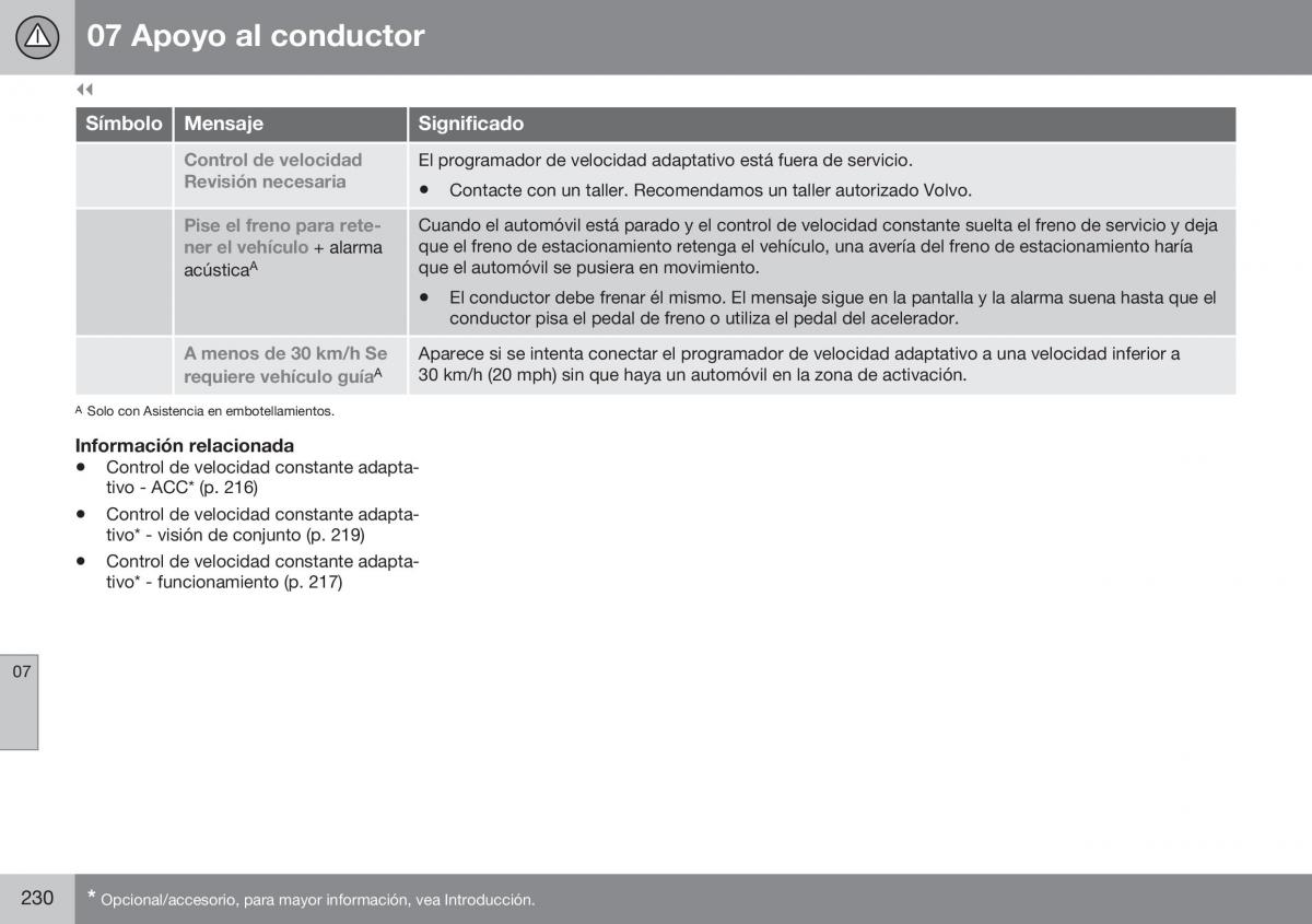 Volvo XC70 Cross Country II 2 manual del propietario / page 232