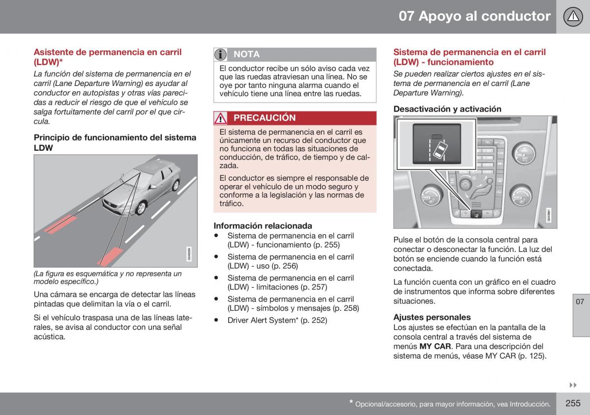 Volvo XC70 Cross Country II 2 manual del propietario / page 257