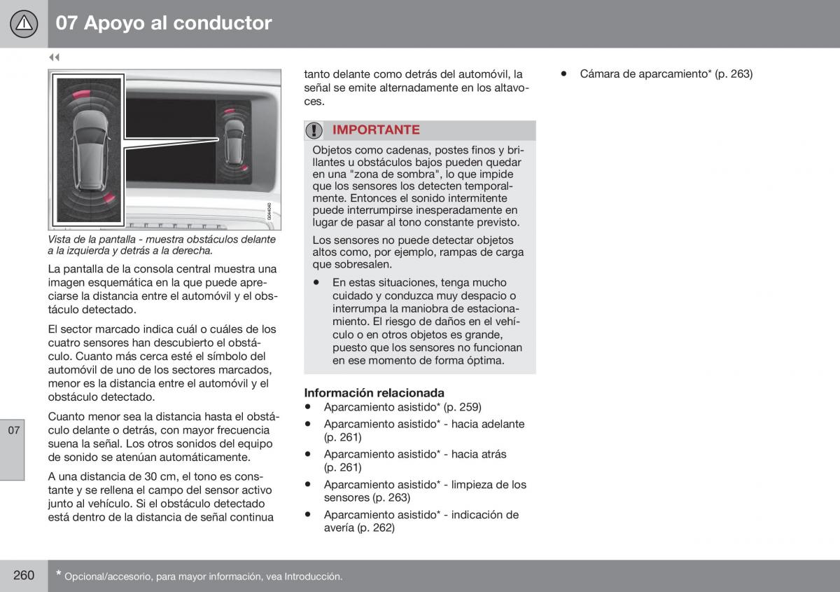 Volvo XC70 Cross Country II 2 manual del propietario / page 262