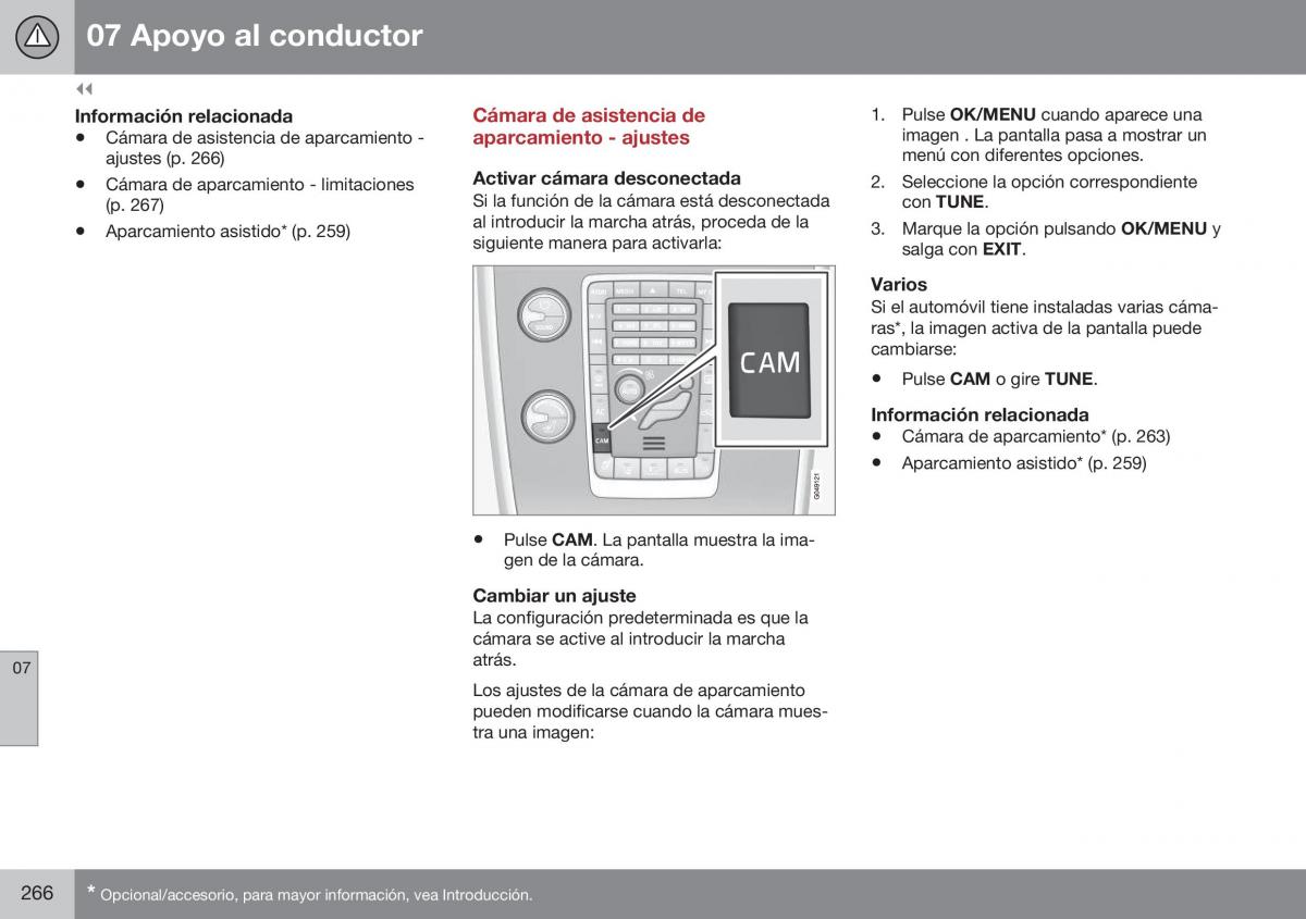 Volvo XC70 Cross Country II 2 manual del propietario / page 268