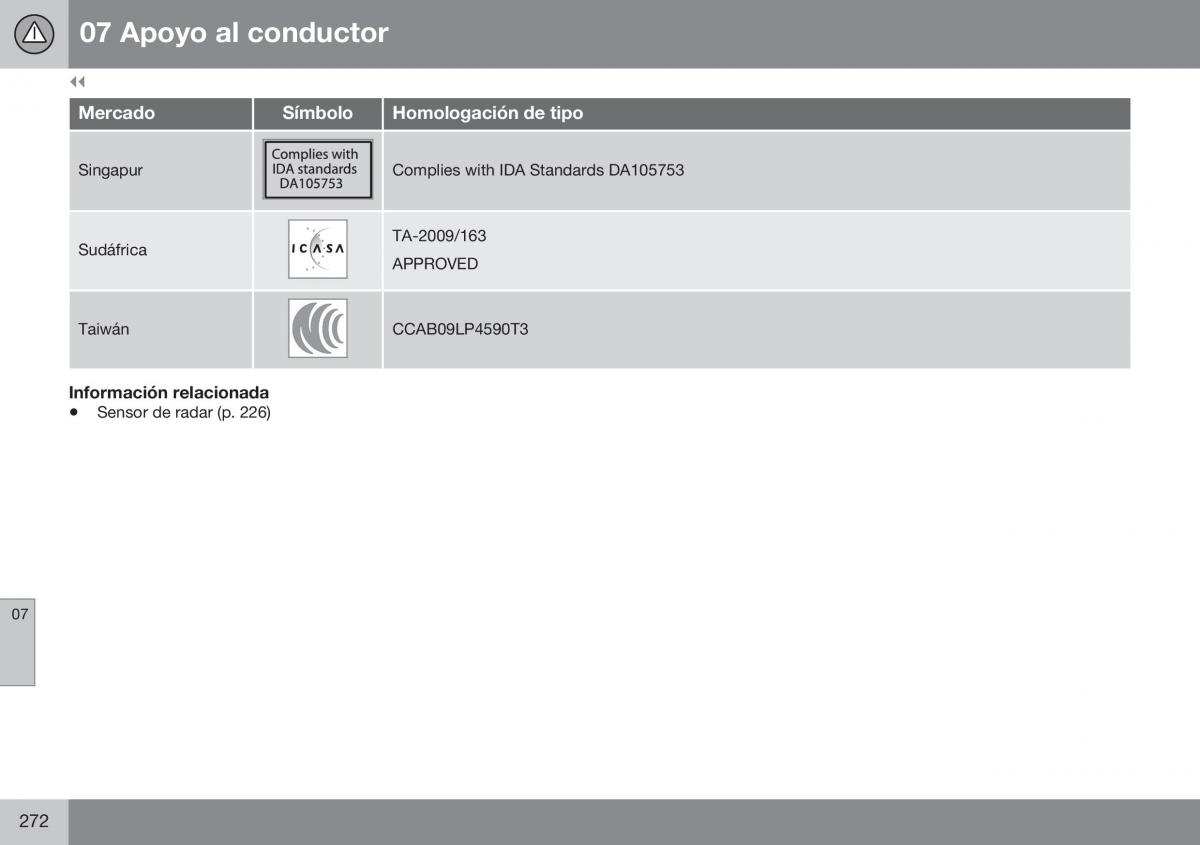 Volvo XC70 Cross Country II 2 manual del propietario / page 274