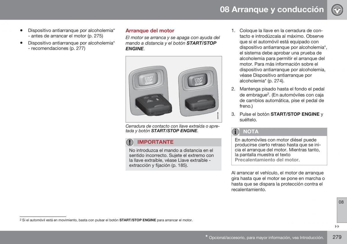 Volvo XC70 Cross Country II 2 manual del propietario / page 281