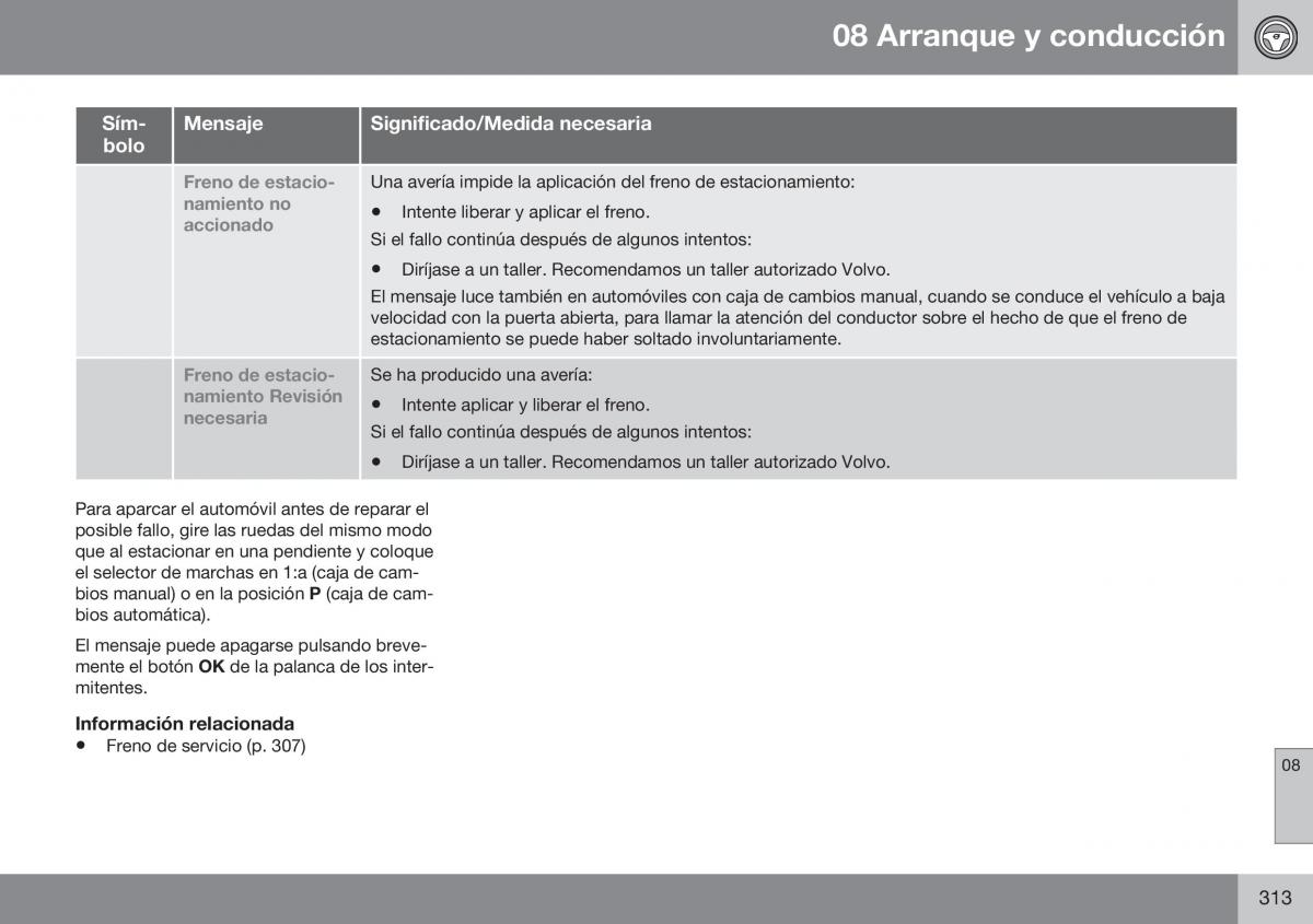 Volvo XC70 Cross Country II 2 manual del propietario / page 315