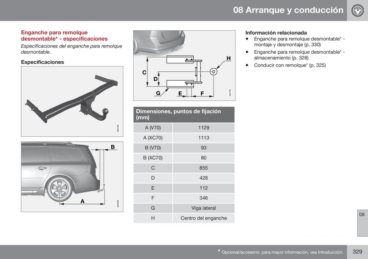 Volvo XC70 Cross Country II 2 manual del propietario / page 331