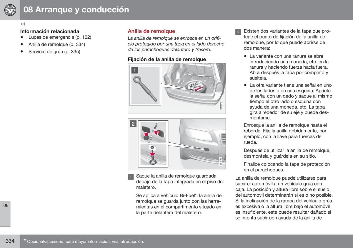 Volvo XC70 Cross Country II 2 manual del propietario / page 336