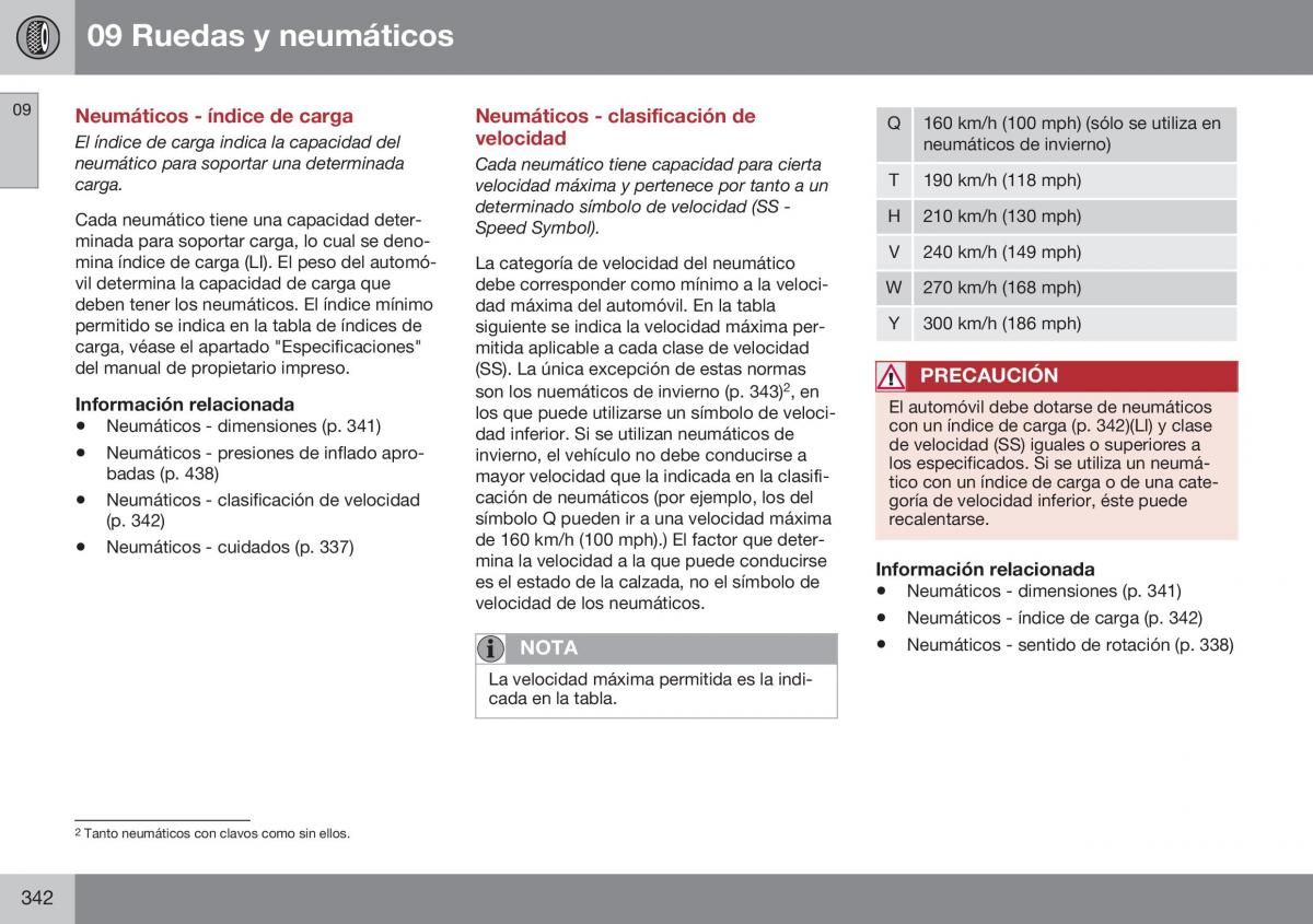 Volvo XC70 Cross Country II 2 manual del propietario / page 344