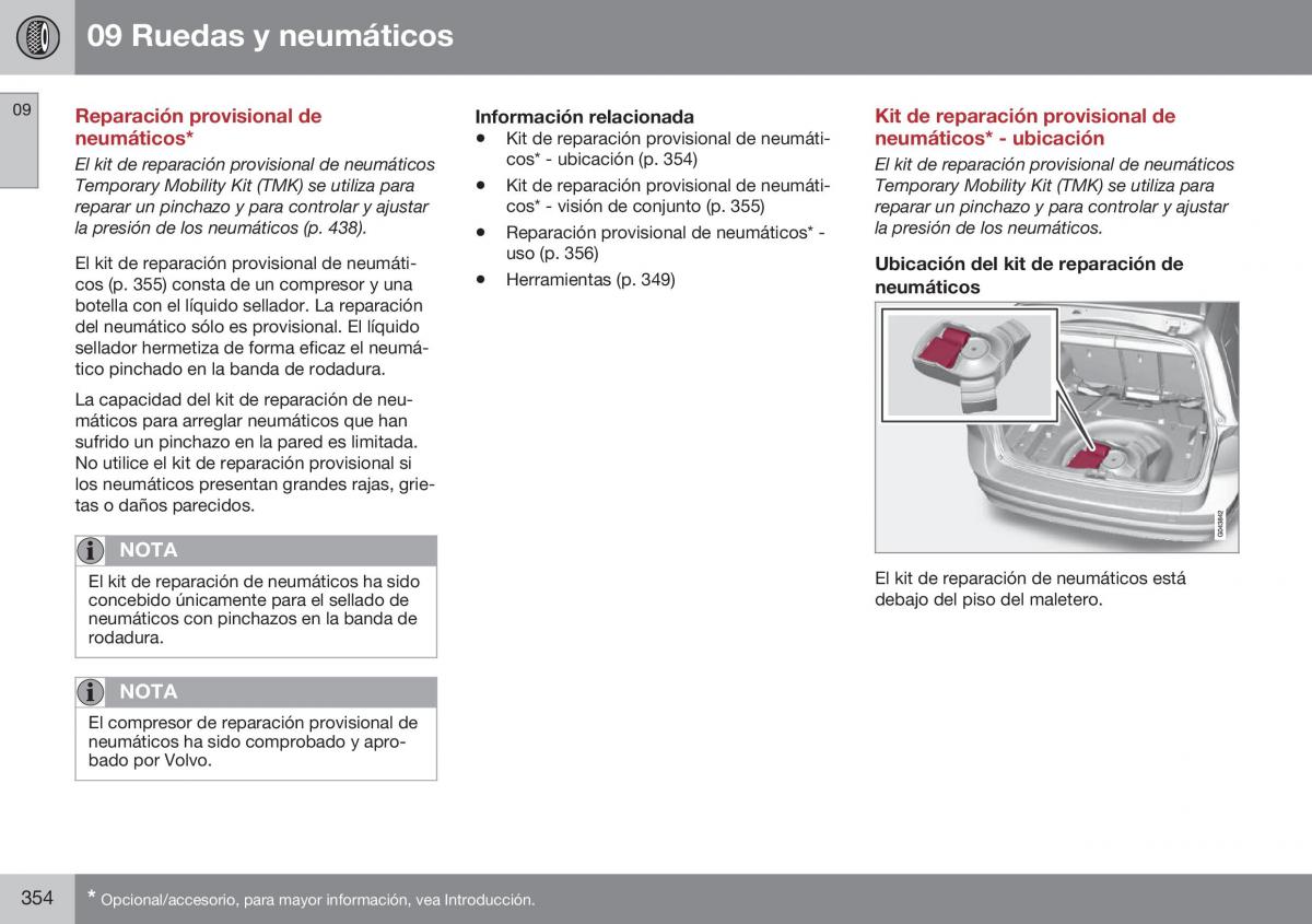 Volvo XC70 Cross Country II 2 manual del propietario / page 356