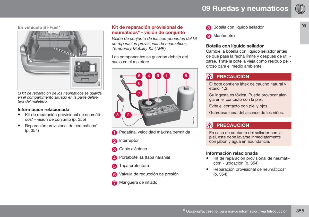 Volvo XC70 Cross Country II 2 manual del propietario / page 357