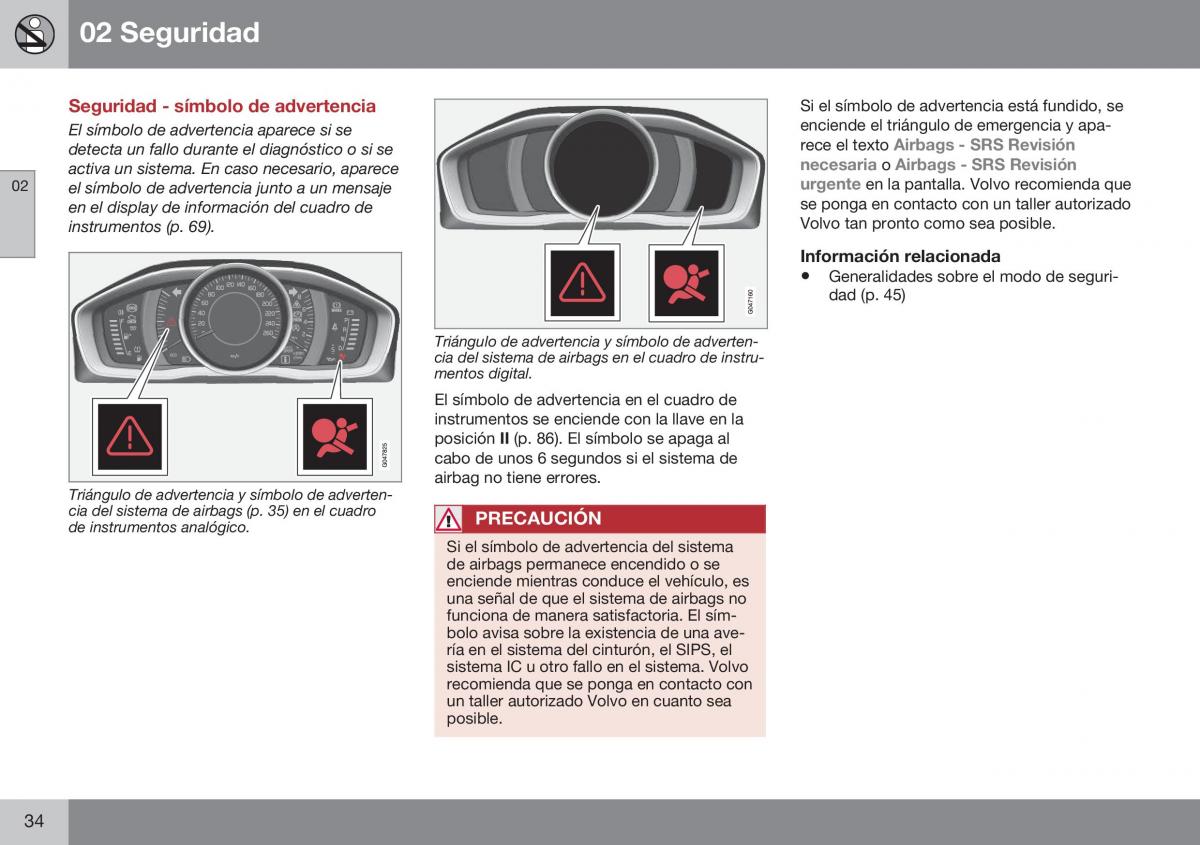 Volvo XC70 Cross Country II 2 manual del propietario / page 36