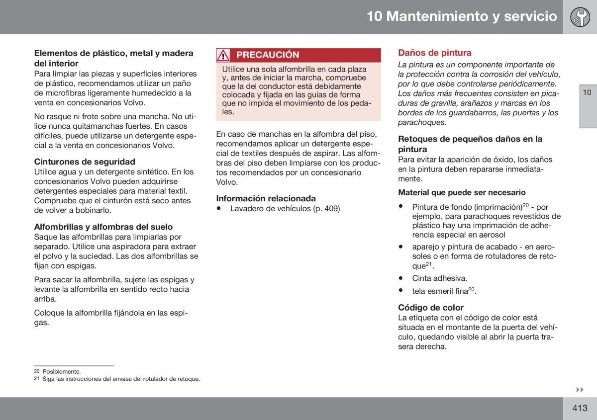 Volvo XC70 Cross Country II 2 manual del propietario / page 415