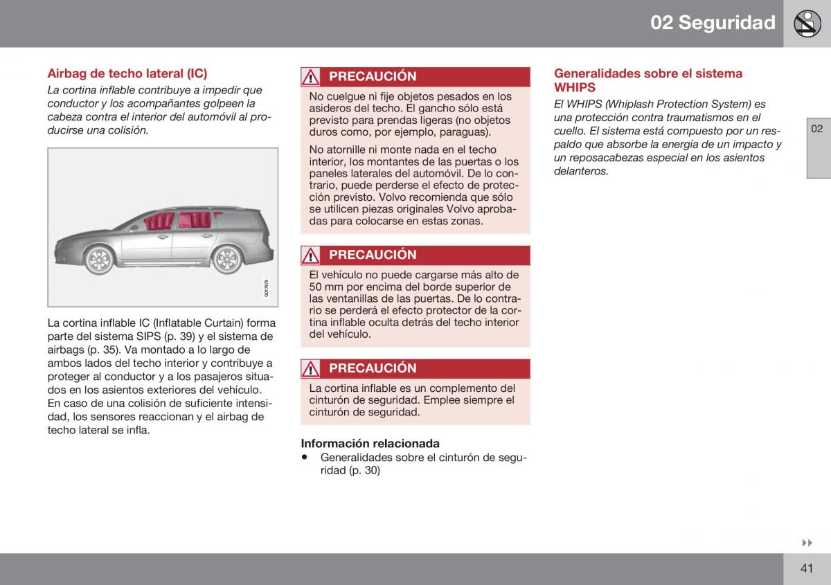 Volvo XC70 Cross Country II 2 manual del propietario / page 43