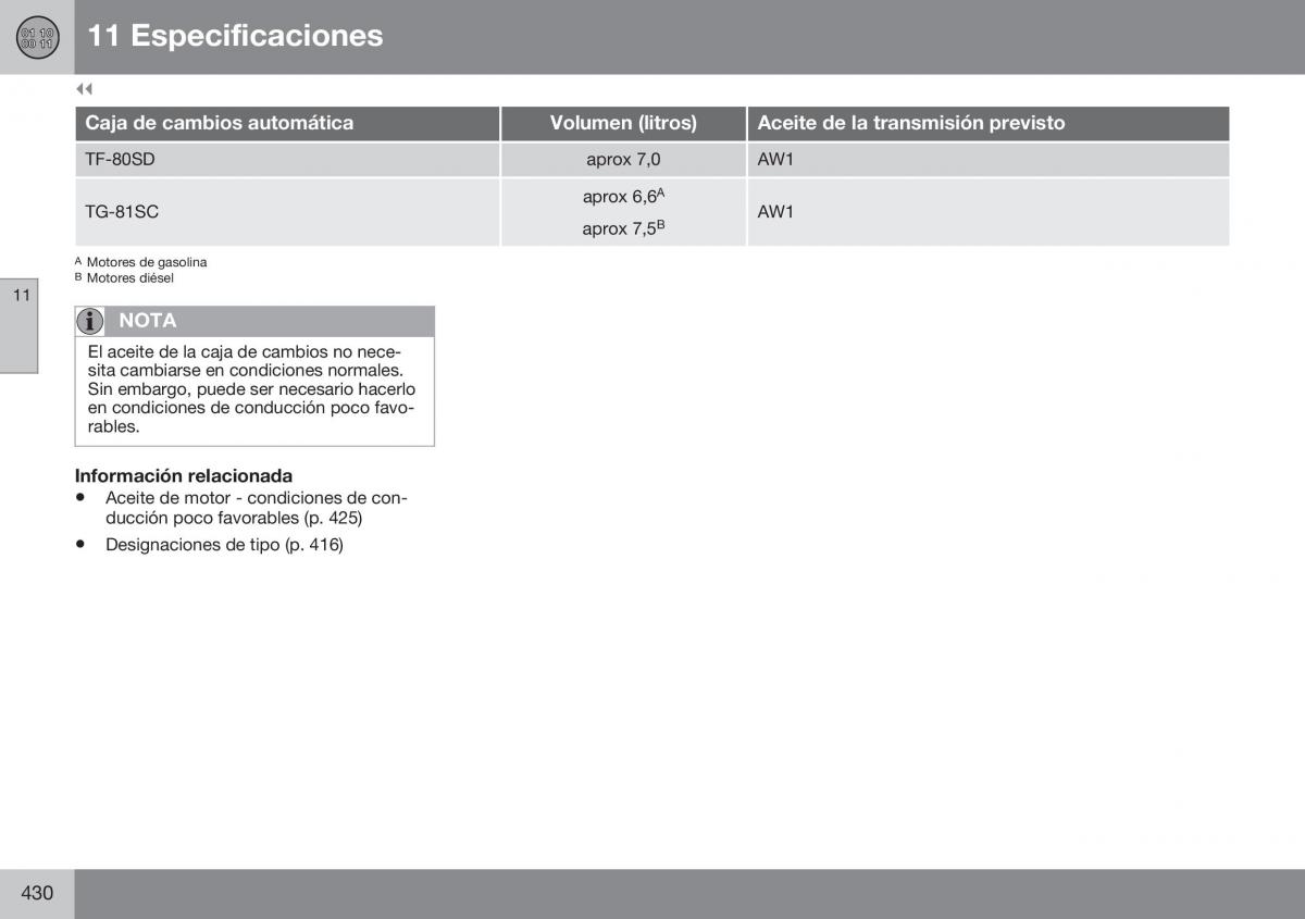 Volvo XC70 Cross Country II 2 manual del propietario / page 432