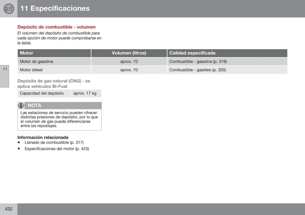 Volvo XC70 Cross Country II 2 manual del propietario / page 434