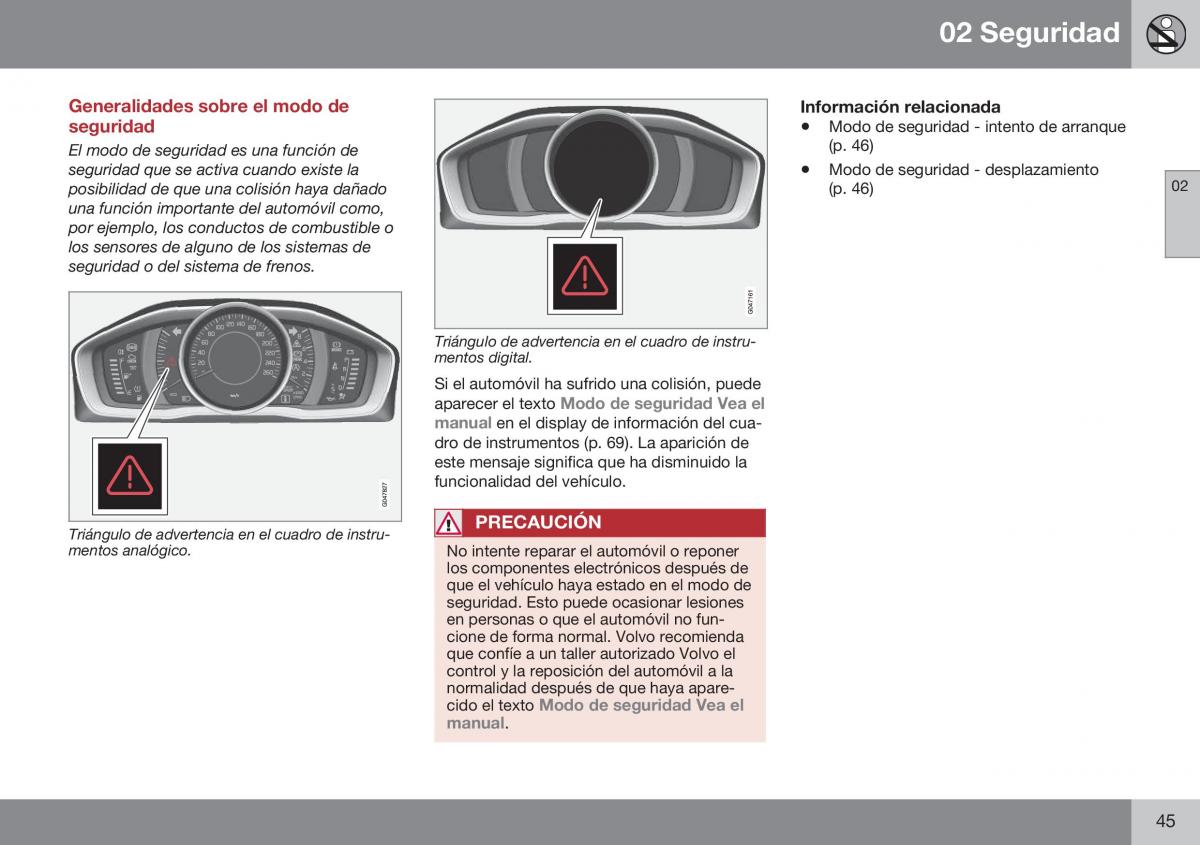 Volvo XC70 Cross Country II 2 manual del propietario / page 47