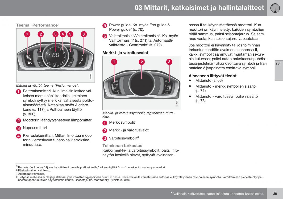 Volvo XC70 Cross Country II 2 omistajan kasikirja / page 71