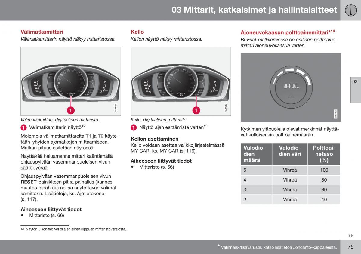 Volvo XC70 Cross Country II 2 omistajan kasikirja / page 77