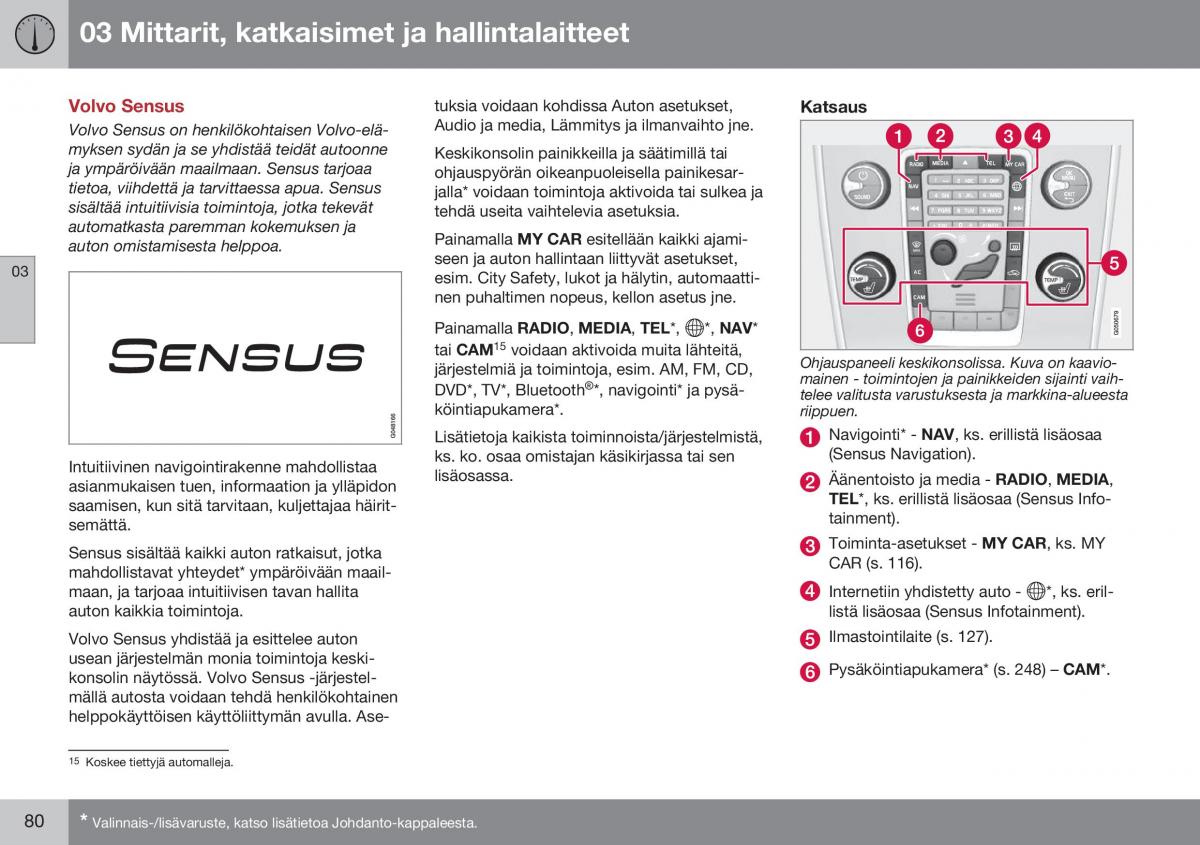 Volvo XC70 Cross Country II 2 omistajan kasikirja / page 82