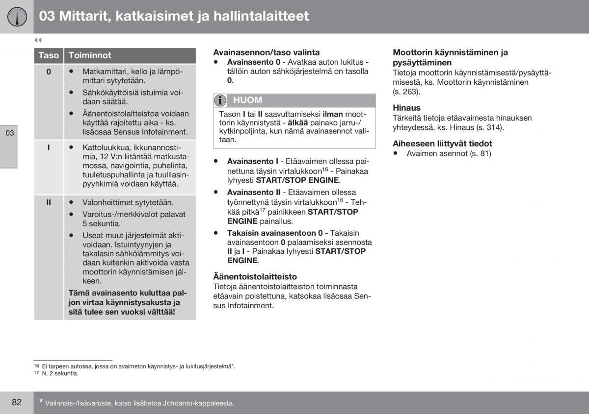 Volvo XC70 Cross Country II 2 omistajan kasikirja / page 84