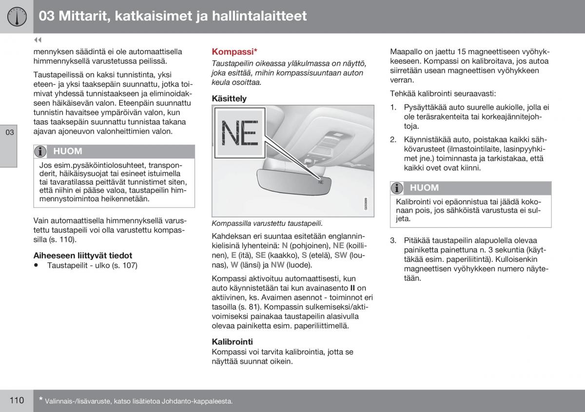 Volvo XC70 Cross Country II 2 omistajan kasikirja / page 112