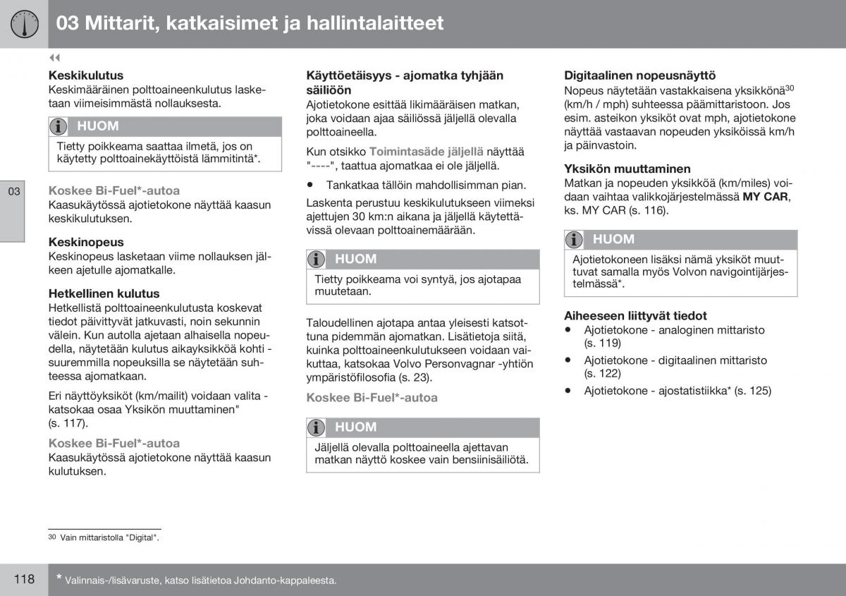 Volvo XC70 Cross Country II 2 omistajan kasikirja / page 120