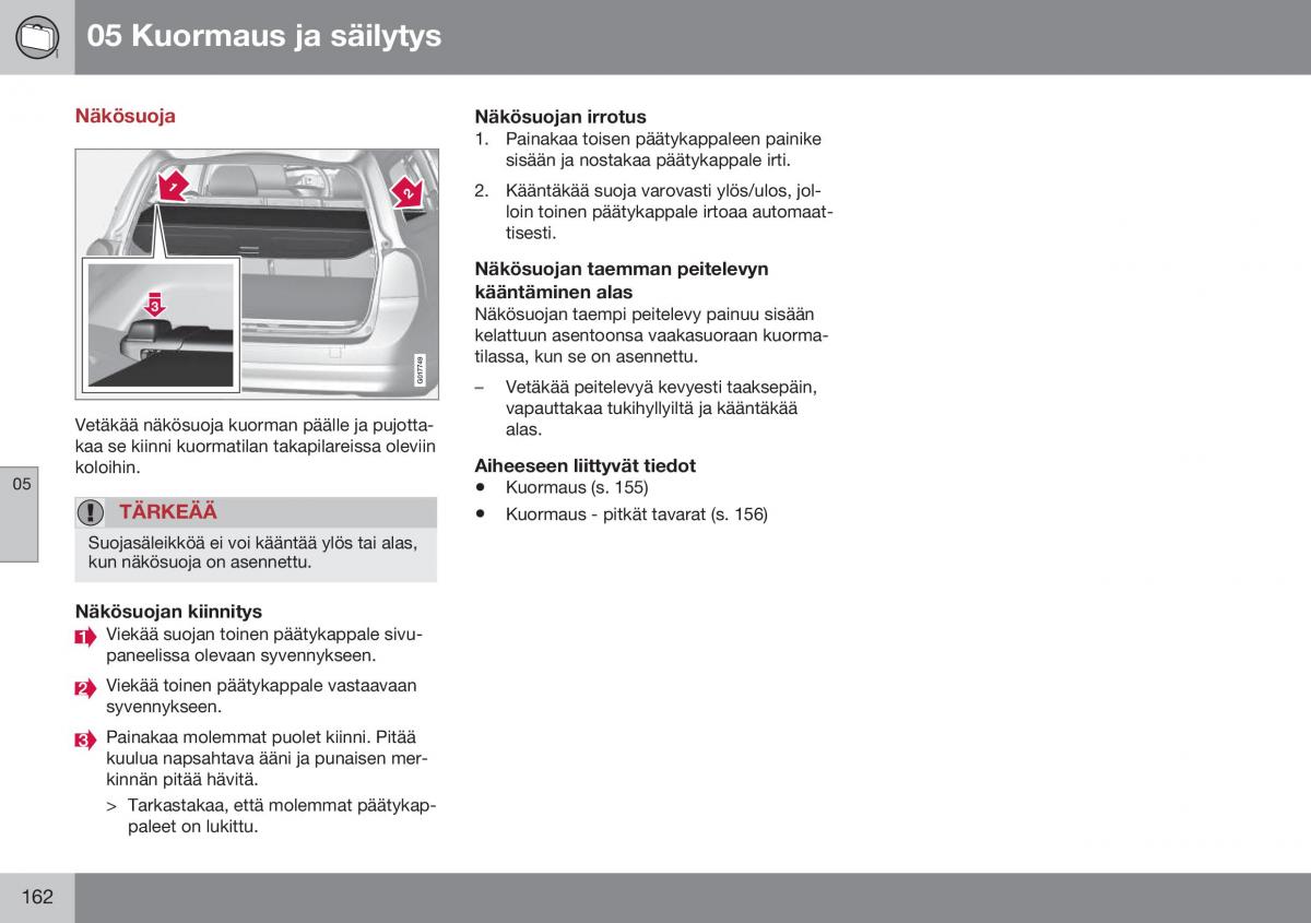 Volvo XC70 Cross Country II 2 omistajan kasikirja / page 164