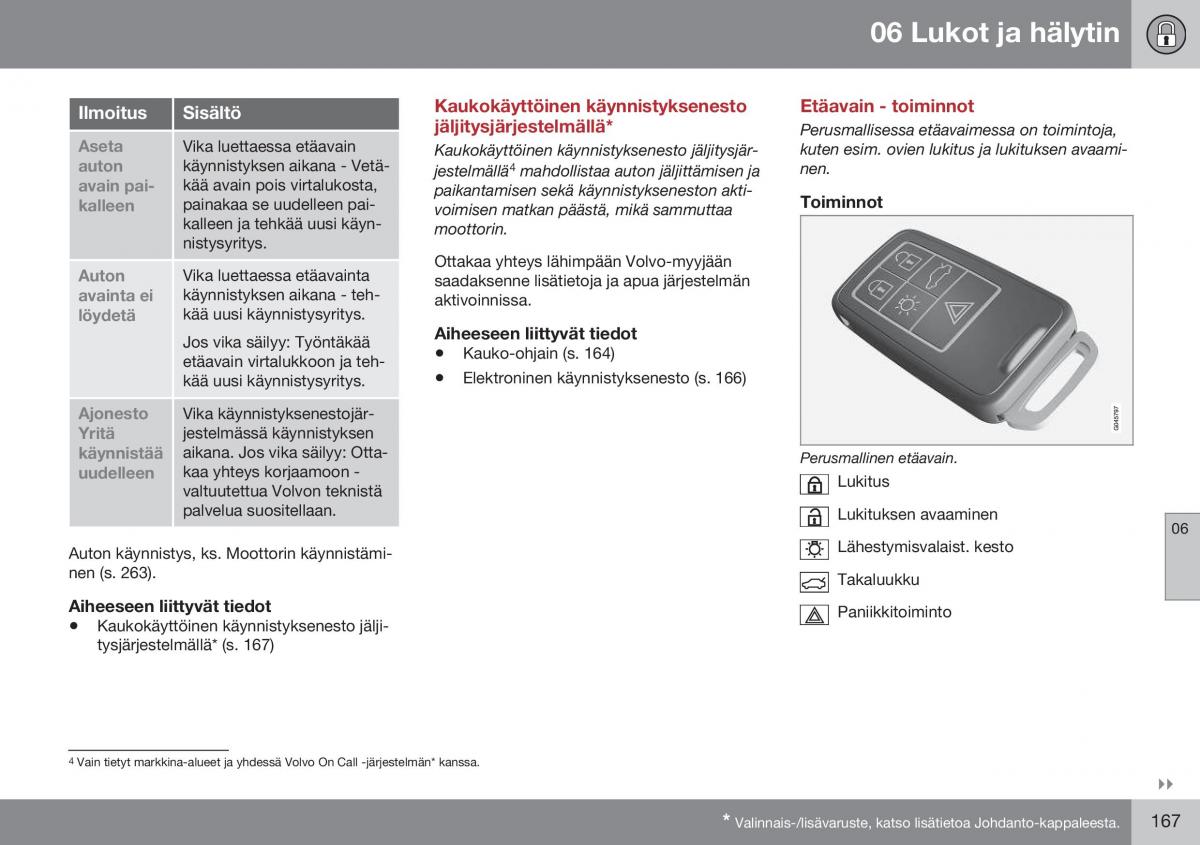 Volvo XC70 Cross Country II 2 omistajan kasikirja / page 169