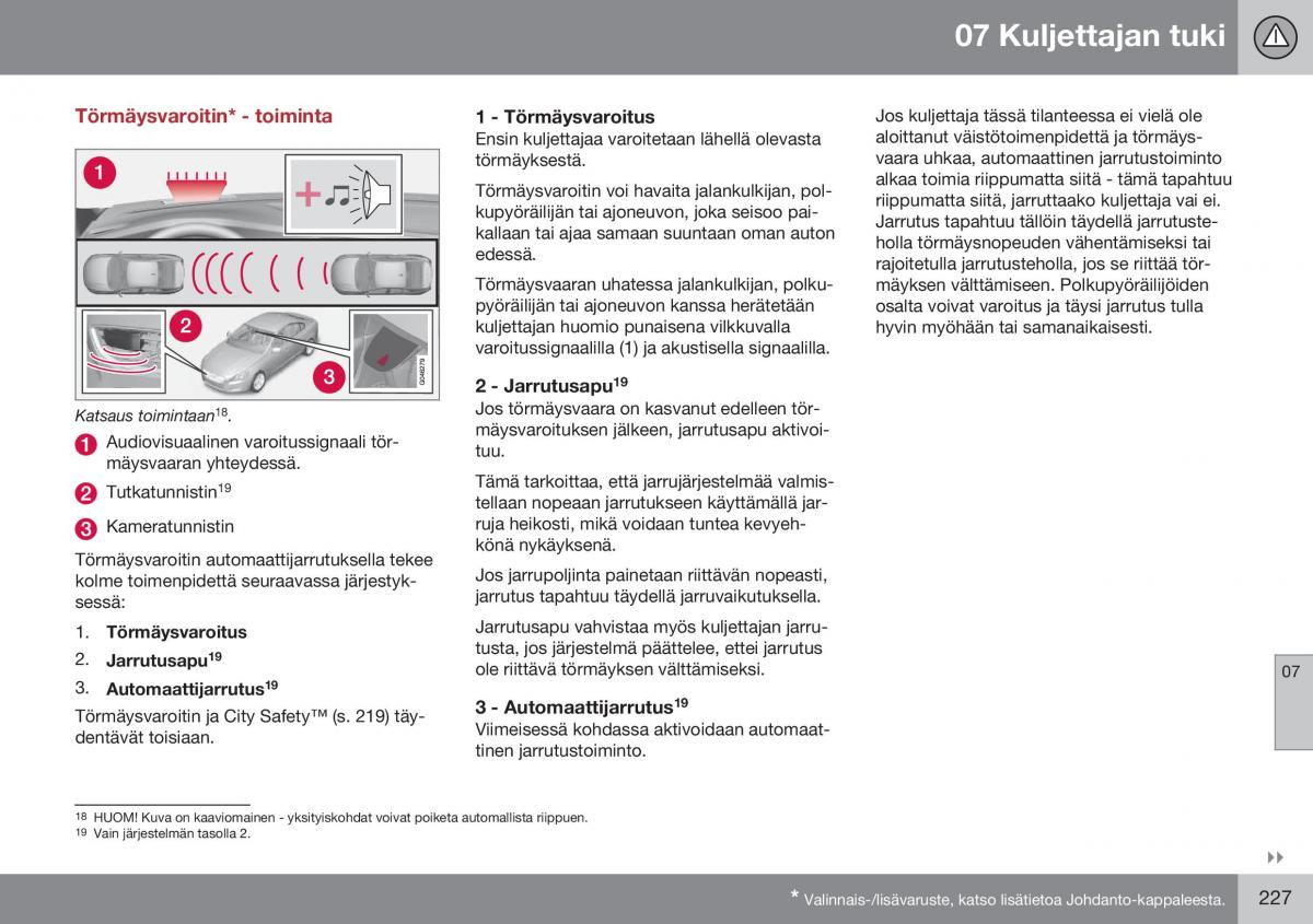 Volvo XC70 Cross Country II 2 omistajan kasikirja / page 229