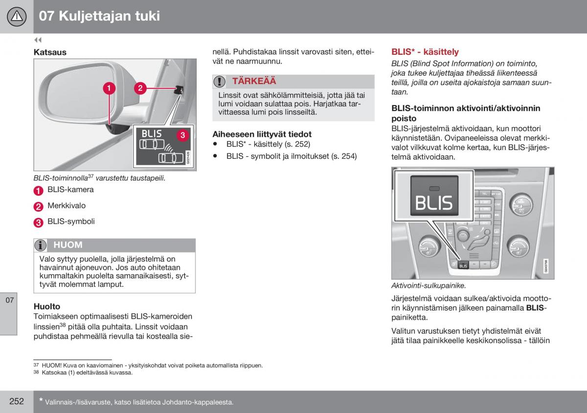 Volvo XC70 Cross Country II 2 omistajan kasikirja / page 254