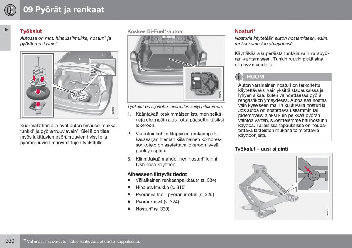 Volvo XC70 Cross Country II 2 omistajan kasikirja / page 332