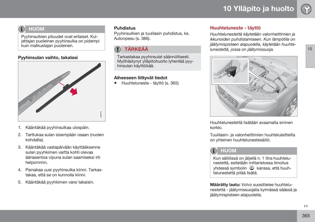 Volvo XC70 Cross Country II 2 omistajan kasikirja / page 367