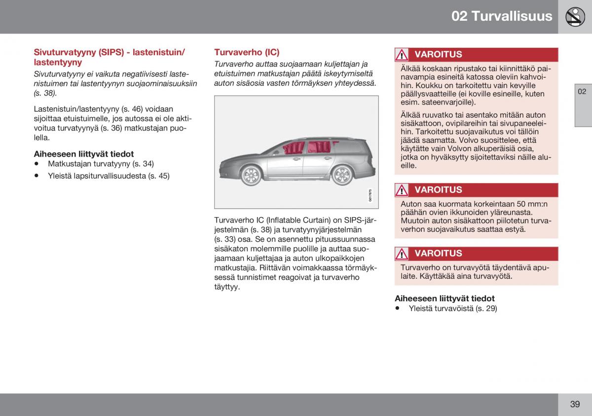 Volvo XC70 Cross Country II 2 omistajan kasikirja / page 41