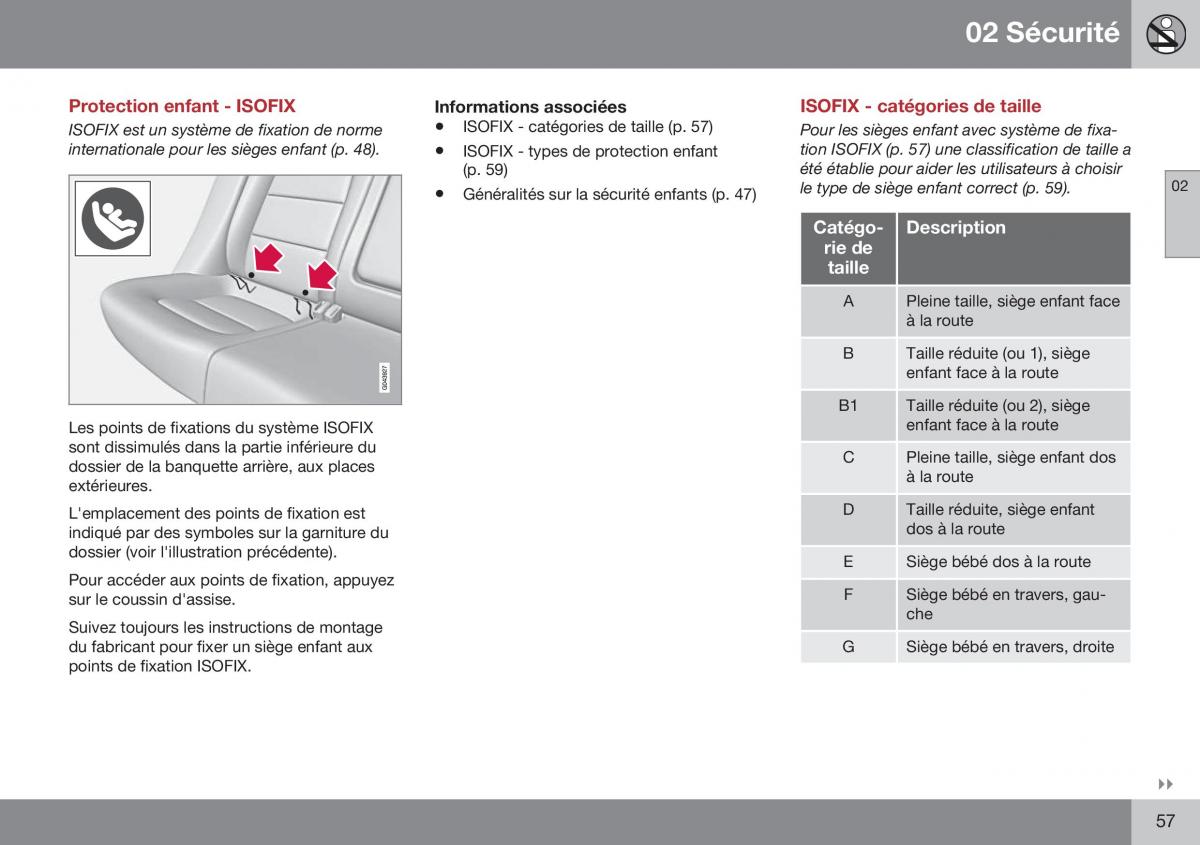 Volvo XC70 Cross Country II 2 manuel du proprietaire / page 59