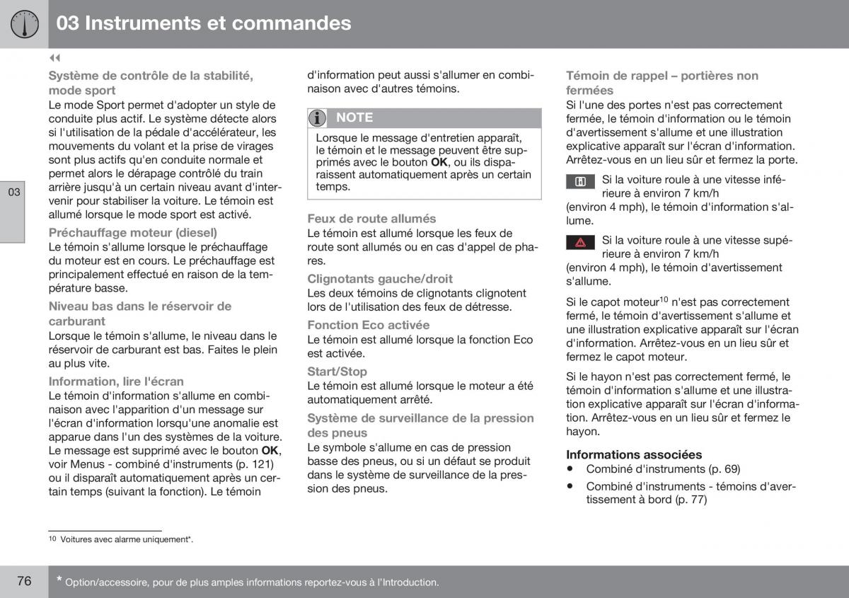 Volvo XC70 Cross Country II 2 manuel du proprietaire / page 78