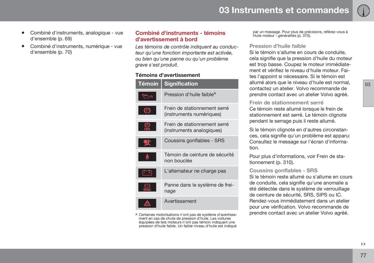 Volvo XC70 Cross Country II 2 manuel du proprietaire / page 79