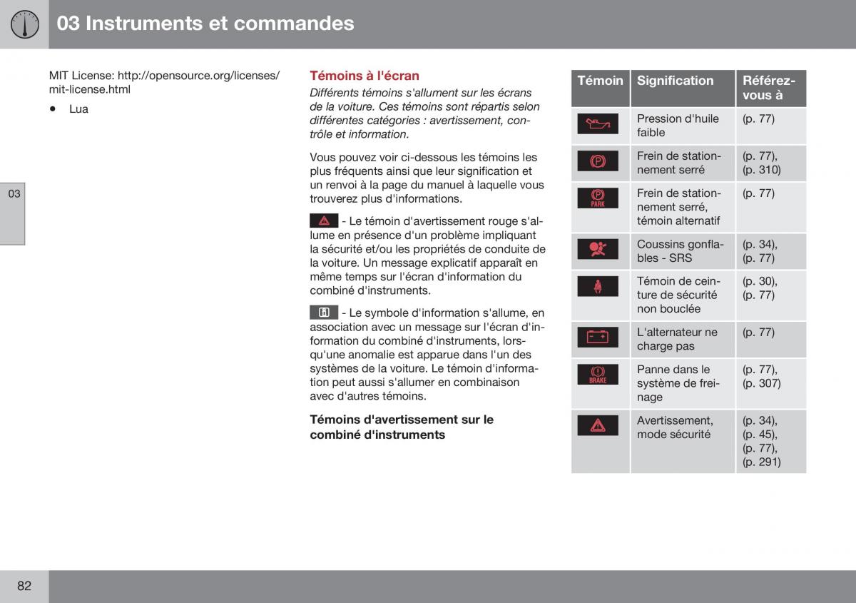 Volvo XC70 Cross Country II 2 manuel du proprietaire / page 84