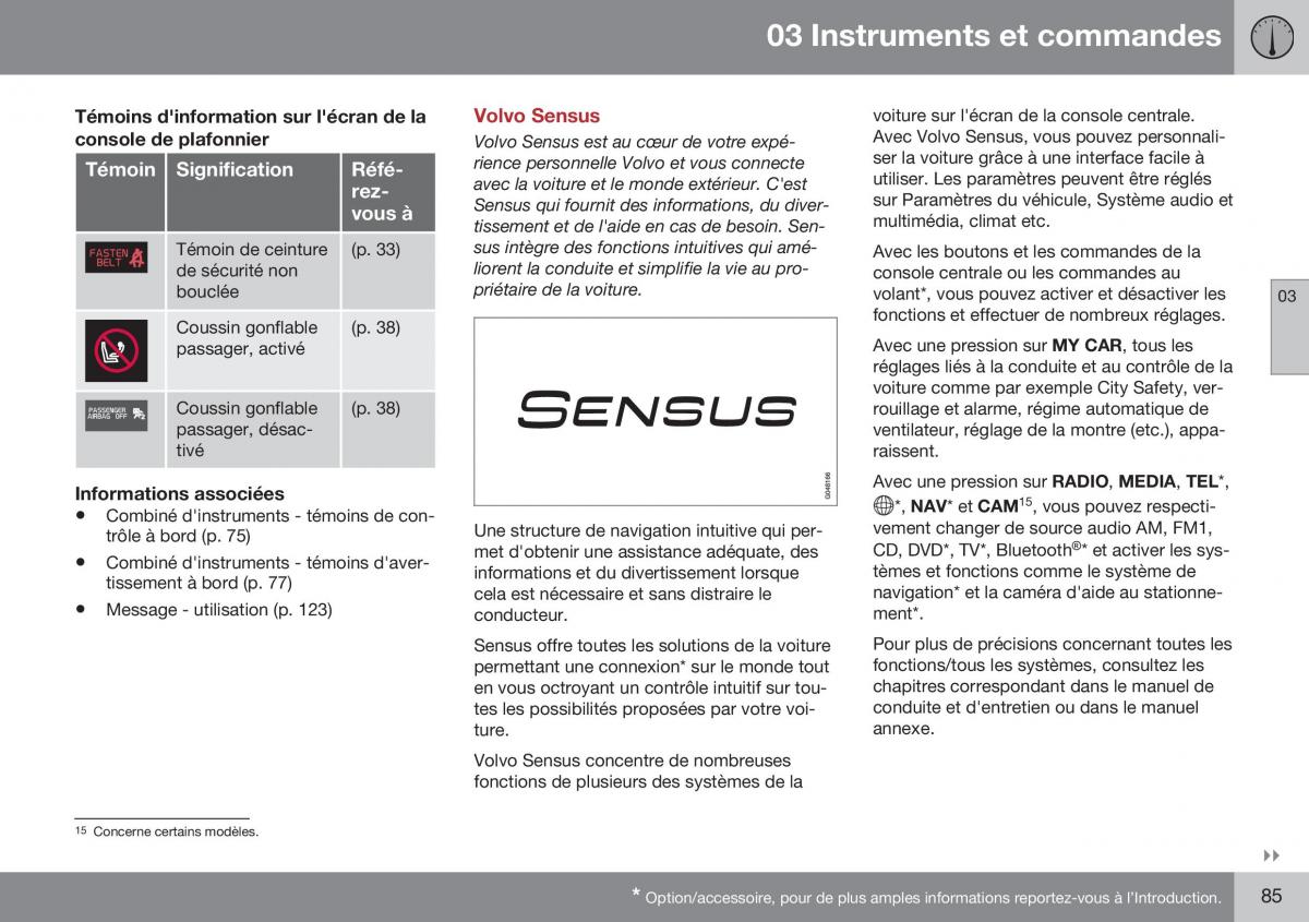 Volvo XC70 Cross Country II 2 manuel du proprietaire / page 87